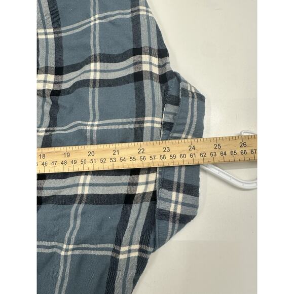 Charlotte Russe Womens Shirt Size Medium Blue Plaid Long Sleeve Button Up - Picture 9 of 10